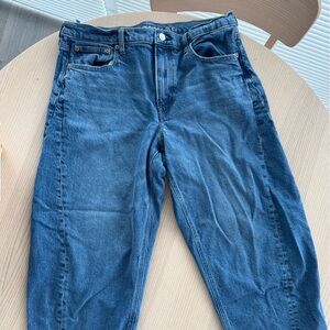 American Eagle Outfitters Blue Barrel Jeans Size 12 Short